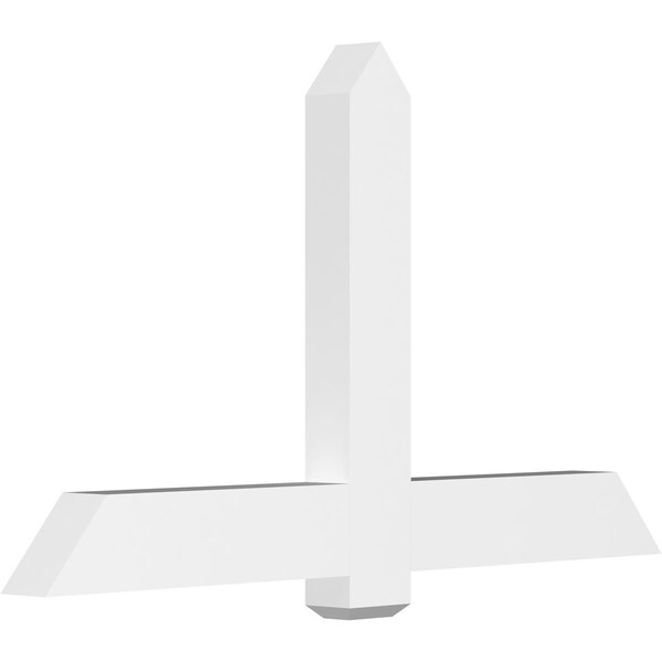 Ekena Millwork Eugene Architectural Grade PVC Gable Bracket, 60"W x 35"H x 4"D x 6"F, 14/12 Pitch GBP060X35X0406EUG00 - main